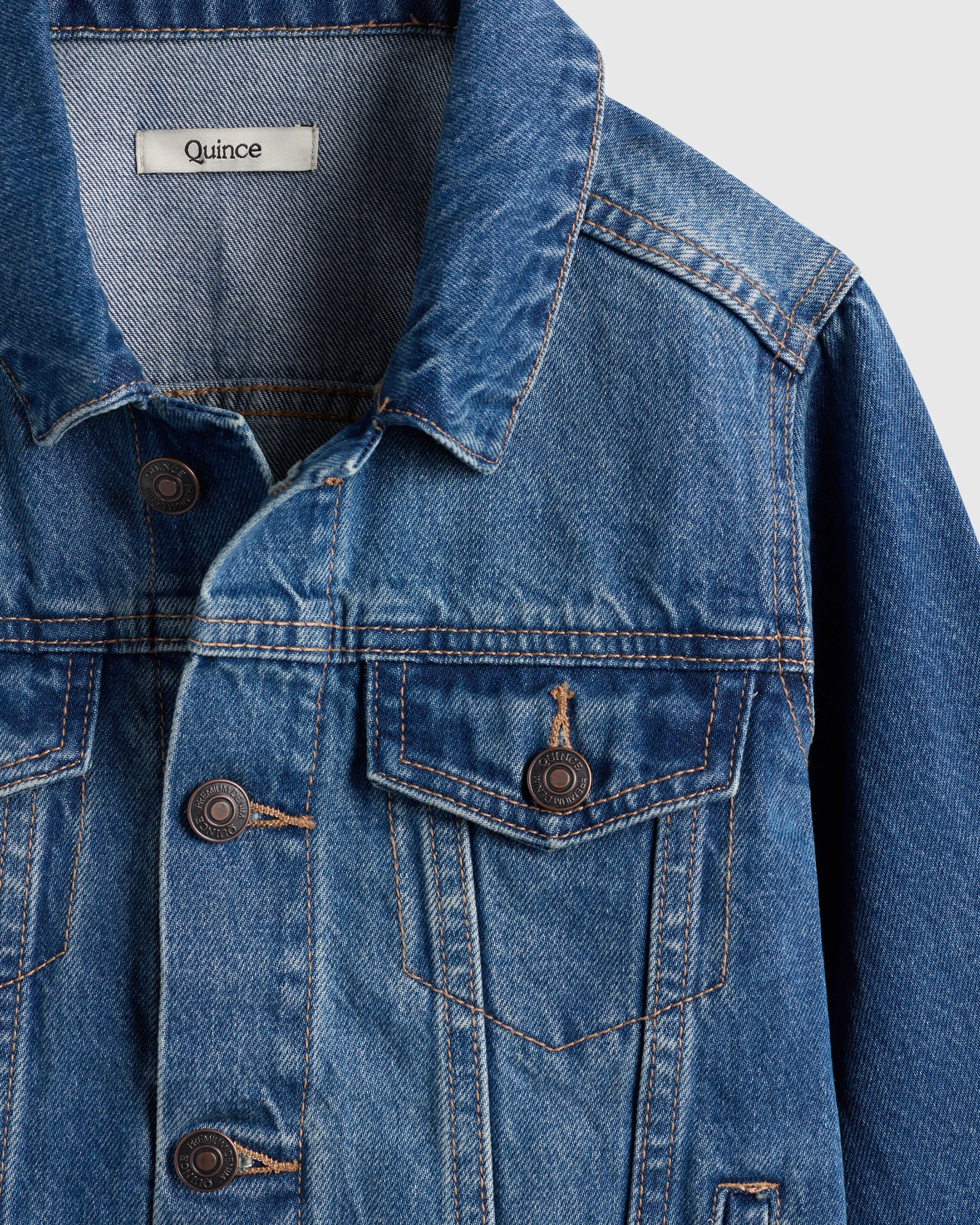 Boys 100% Organic Cotton Denim Jacket - 6 / Medium Wash Secondary image
