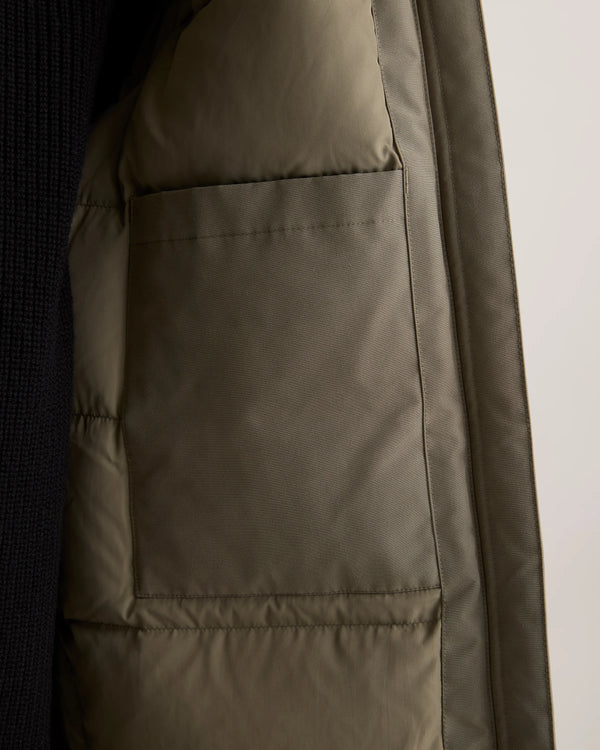 Responsible Down Hooded Long Parka - XS / Storm Blue