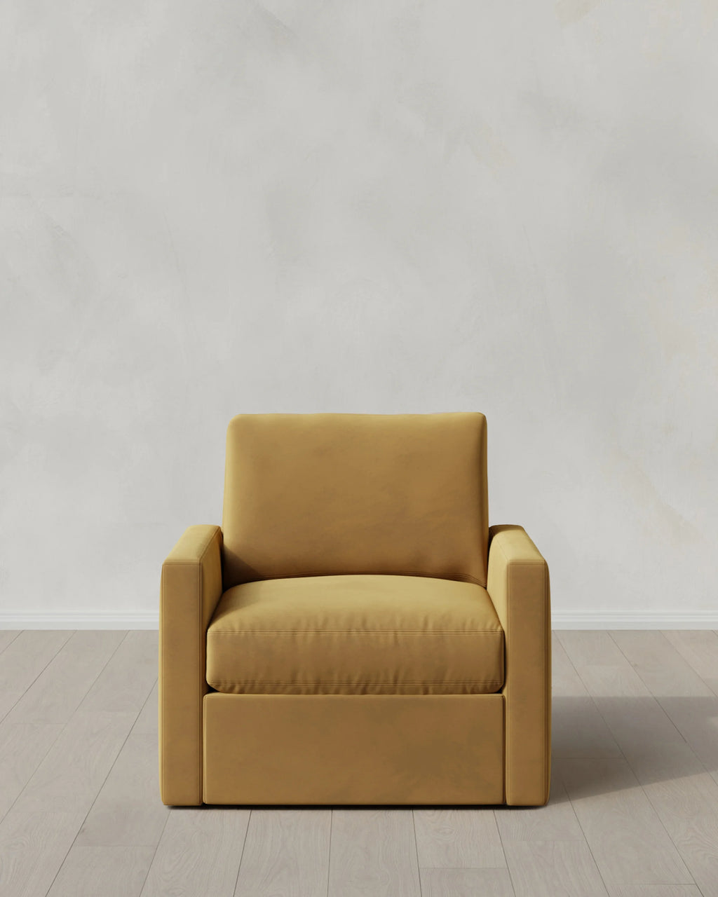 Brennan Swivel Chair in Performance Velvet - 32" / Rust