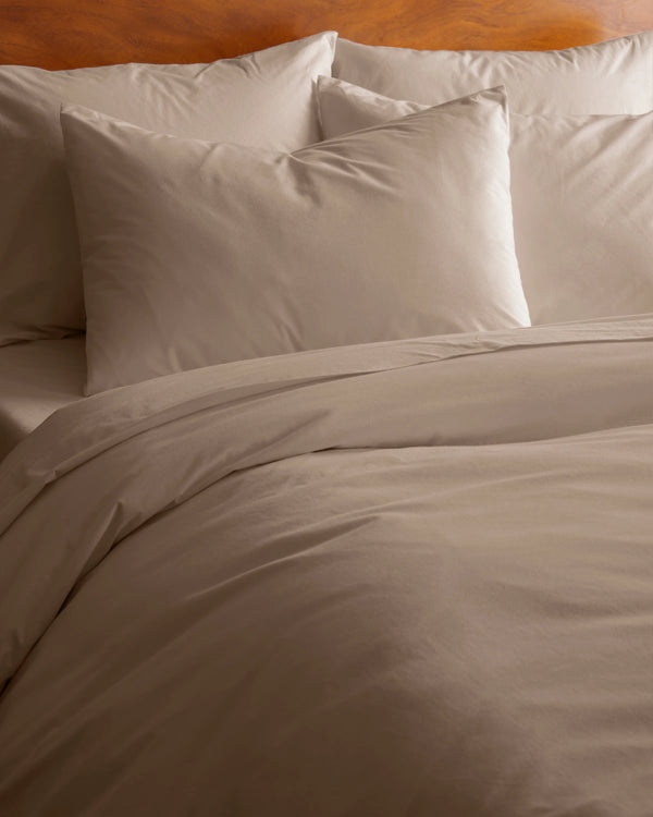 Organic Brushed Cotton Sham Set - Standard / Toffee