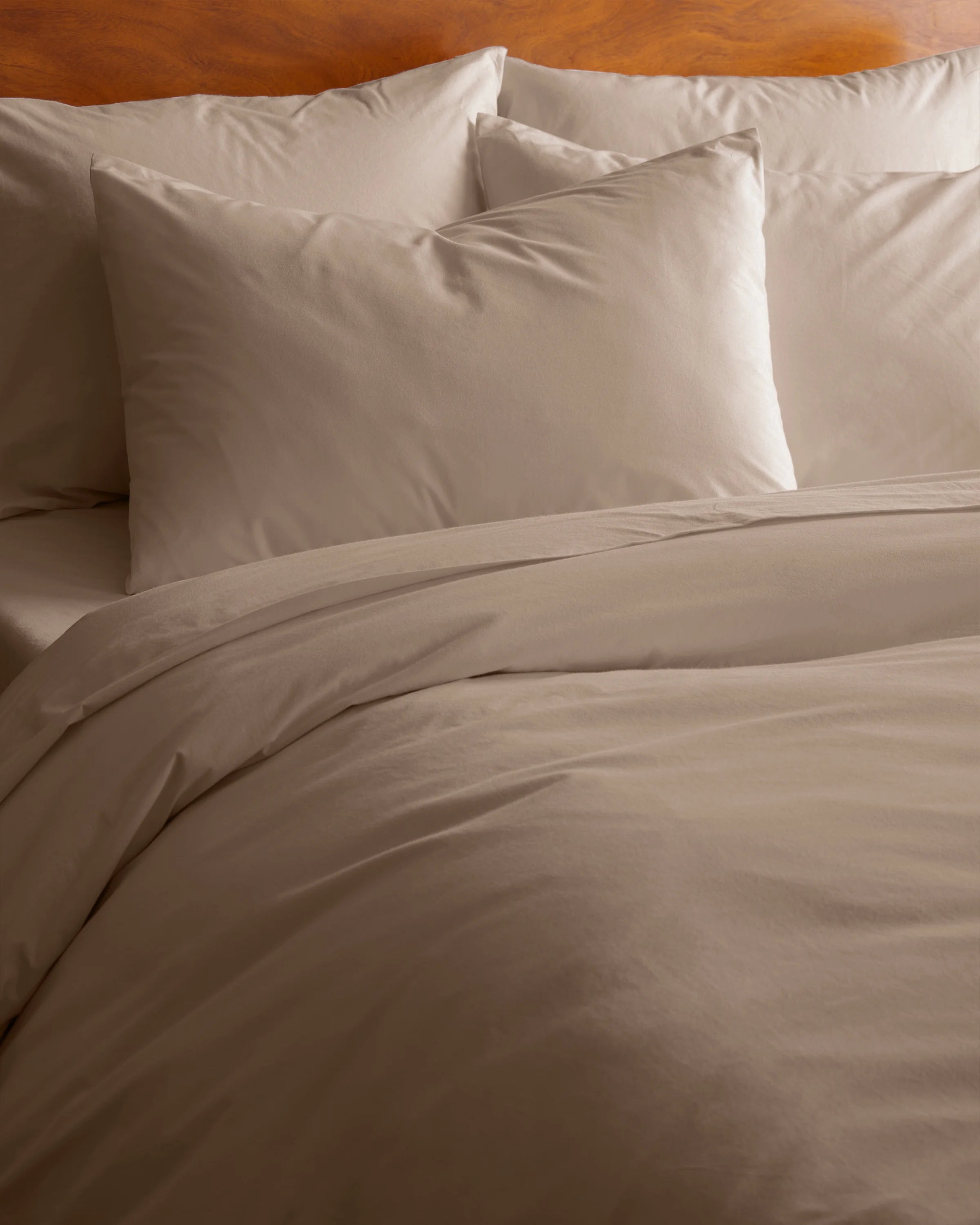 Organic Brushed Cotton Sham Set - Standard / Toffee Secondary image