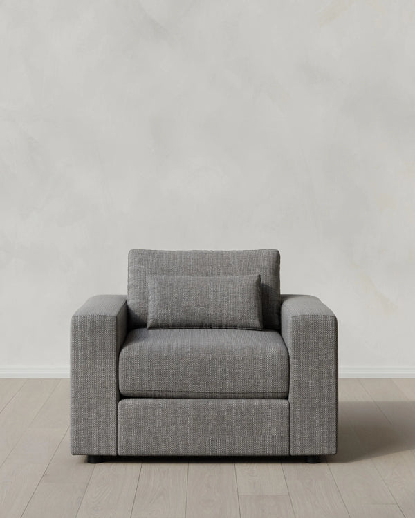 Ashford Deep Seat Chair and a Half in Performance Chenille Linen Blend - 46" / Snow