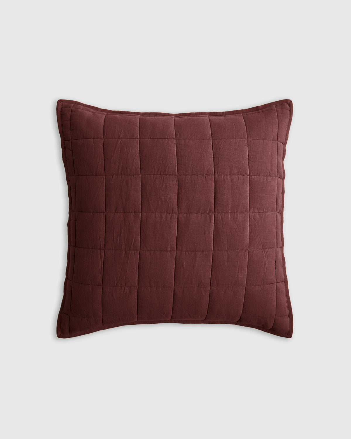 European Linen Box Quilted Euro Sham - Euro / Navy