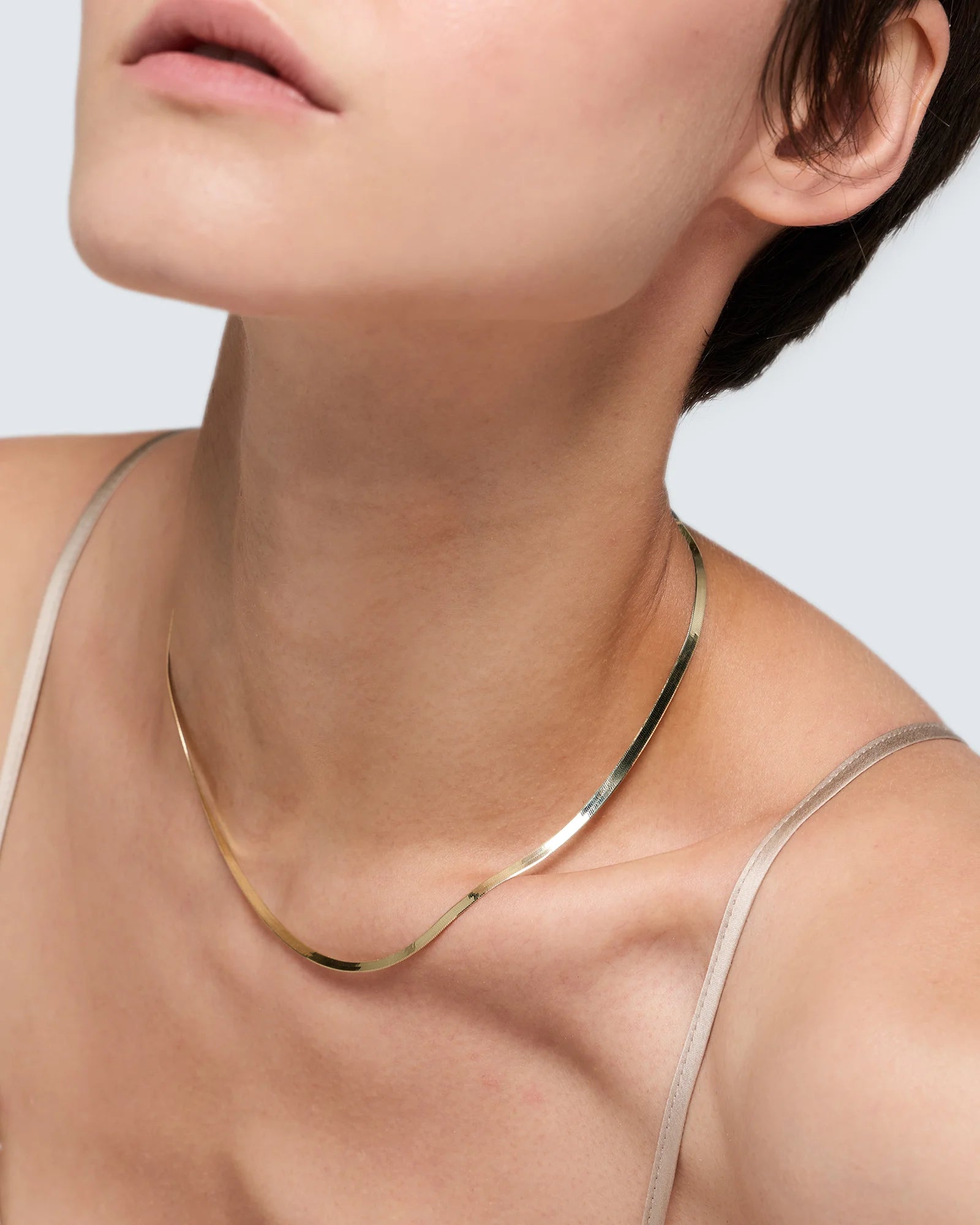 10K Gold Herringbone Chain Necklace - One Size / Yellow Gold Secondary image