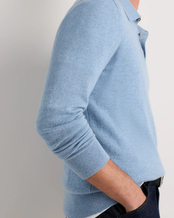 Mongolian Cashmere Polo Sweater - S / True Navy