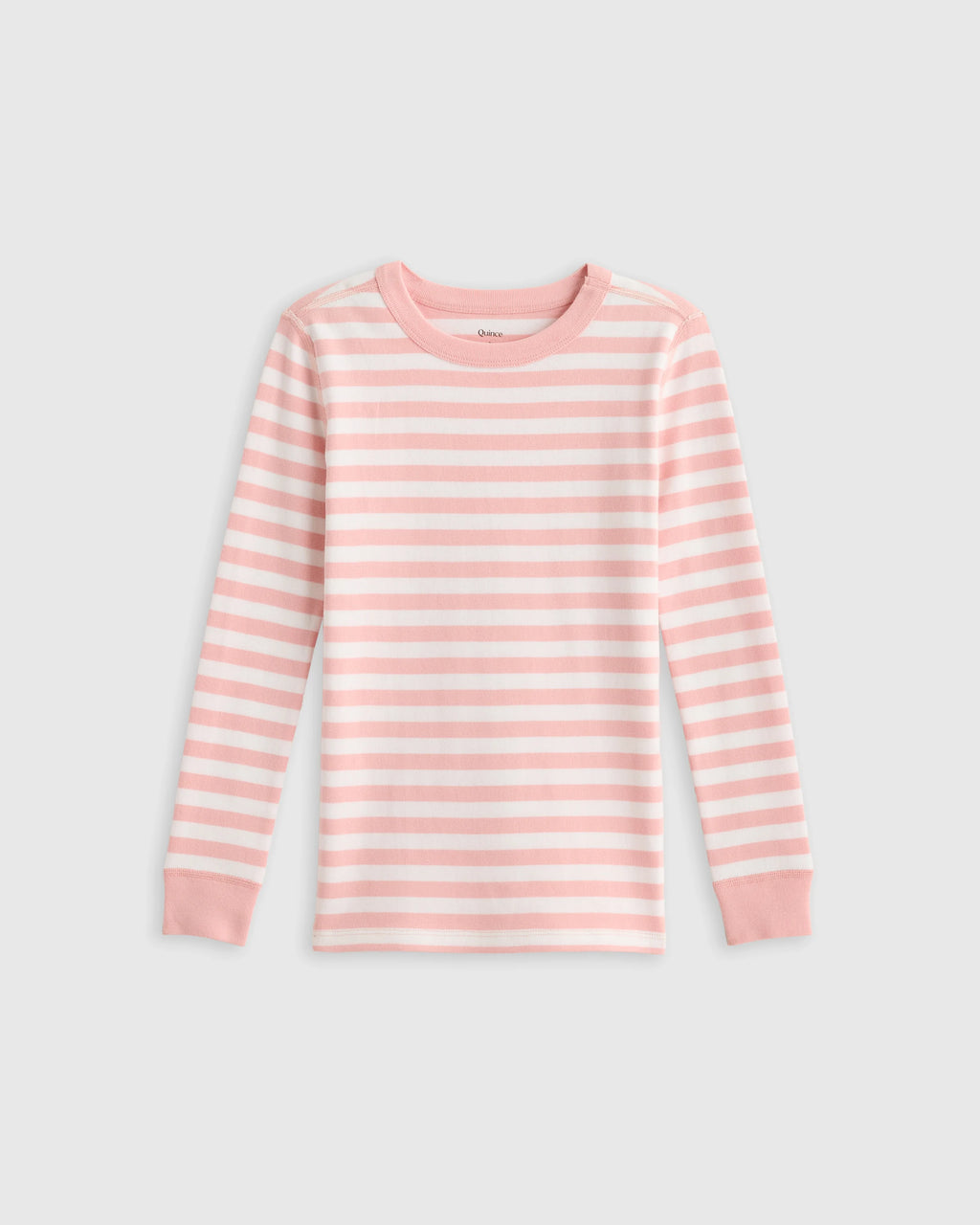 100% Organic Cotton Long Sleeve and Pant Pajama Set - 6 / Navy Stripe