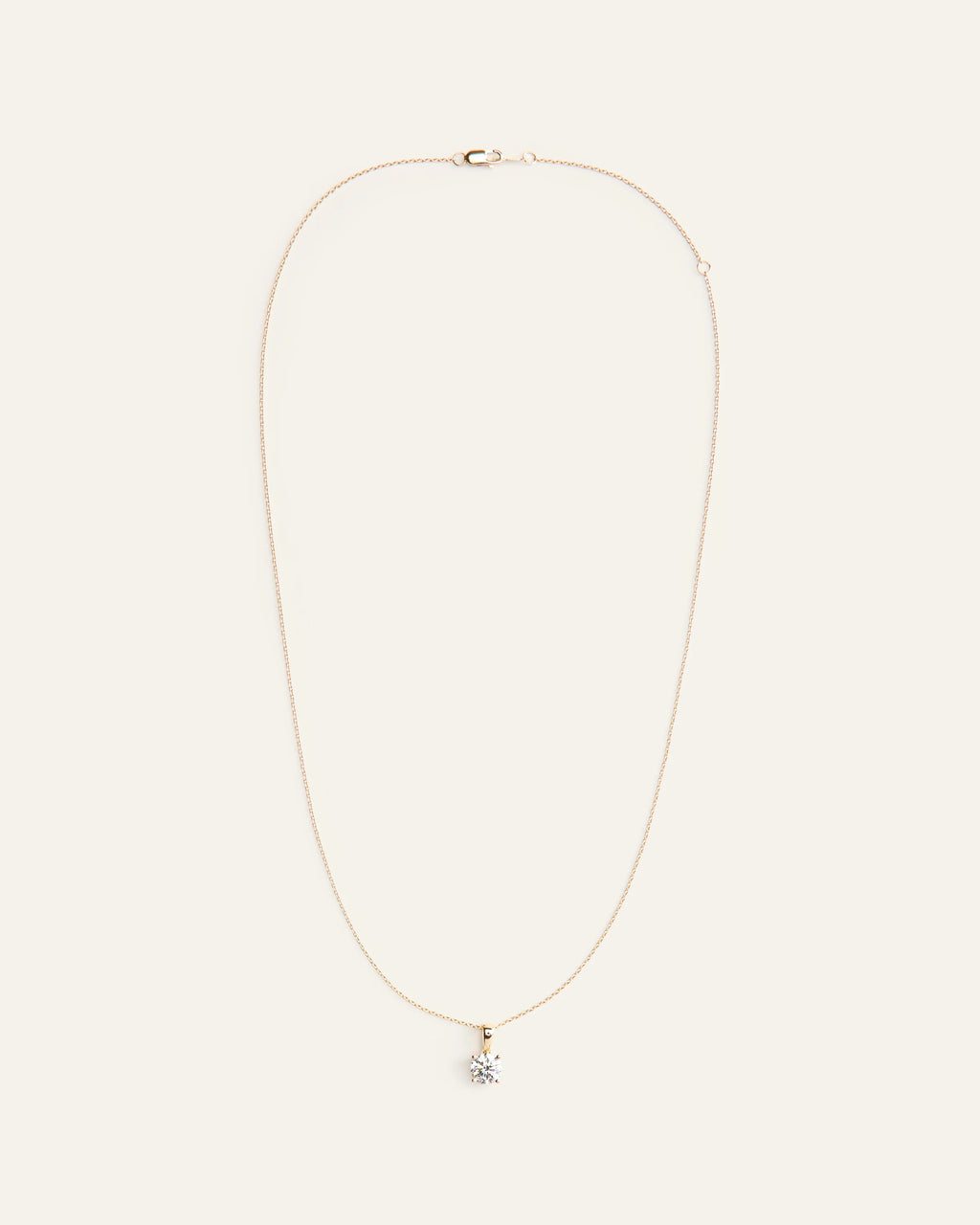 14k Gold Lab Grown Diamond Solitaire Pendant - 1ct - One Size / Yellow Gold