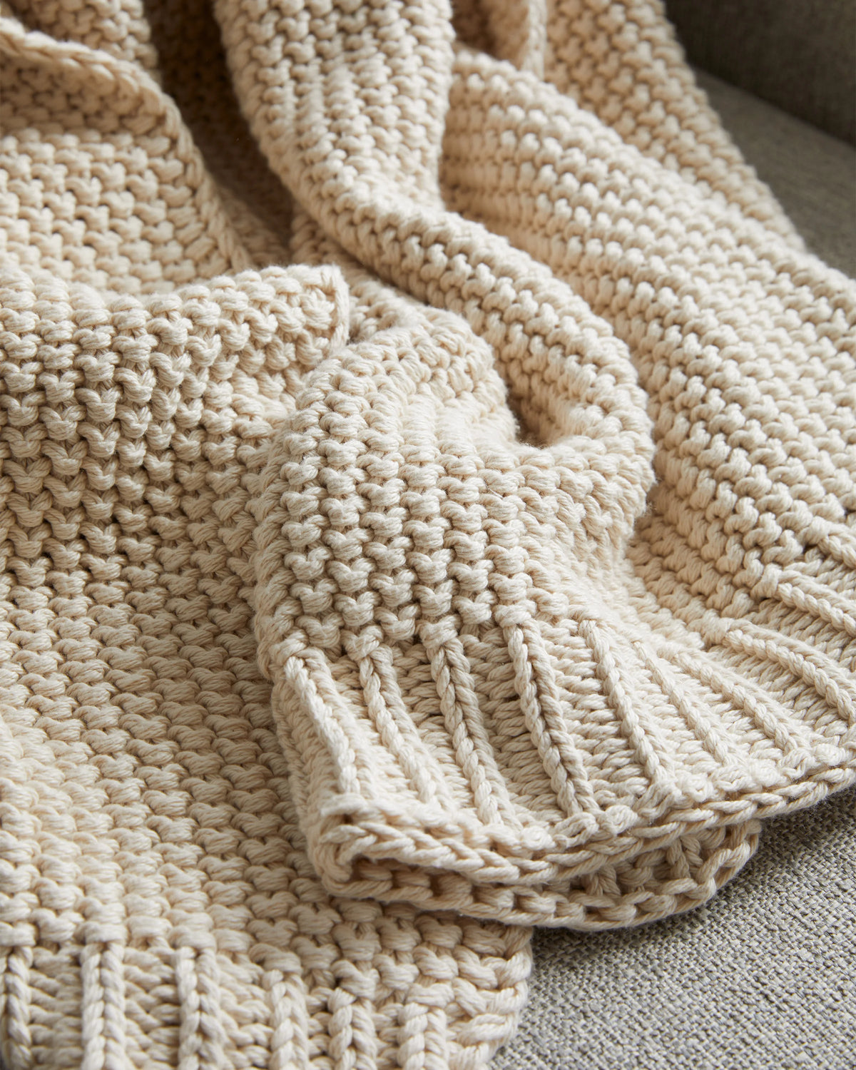 Cotton Fisherman Throw - 50x60 / Espresso