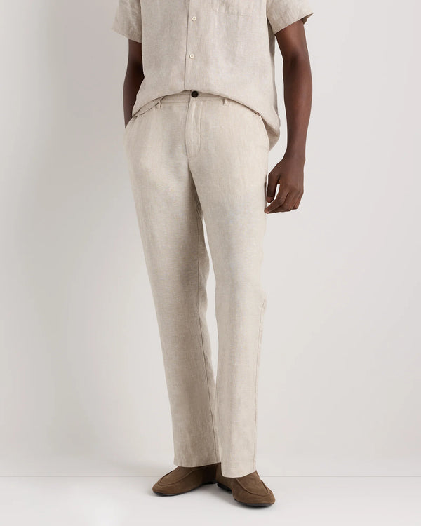 100% European Linen Trousers - 30X30 / Chambray Blue