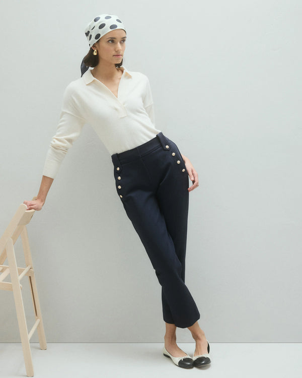 Ultra-Stretch Ponte Straight Leg Mariner Pants - XS / Morel Grey