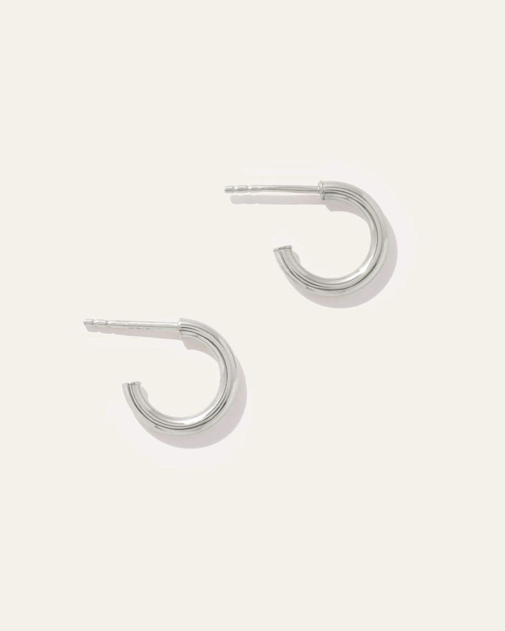 14K Gold Half Huggie Hoops - One Size / Yellow Gold