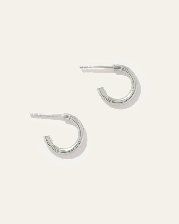 14K Gold Half Huggie Hoops - One Size / Yellow Gold