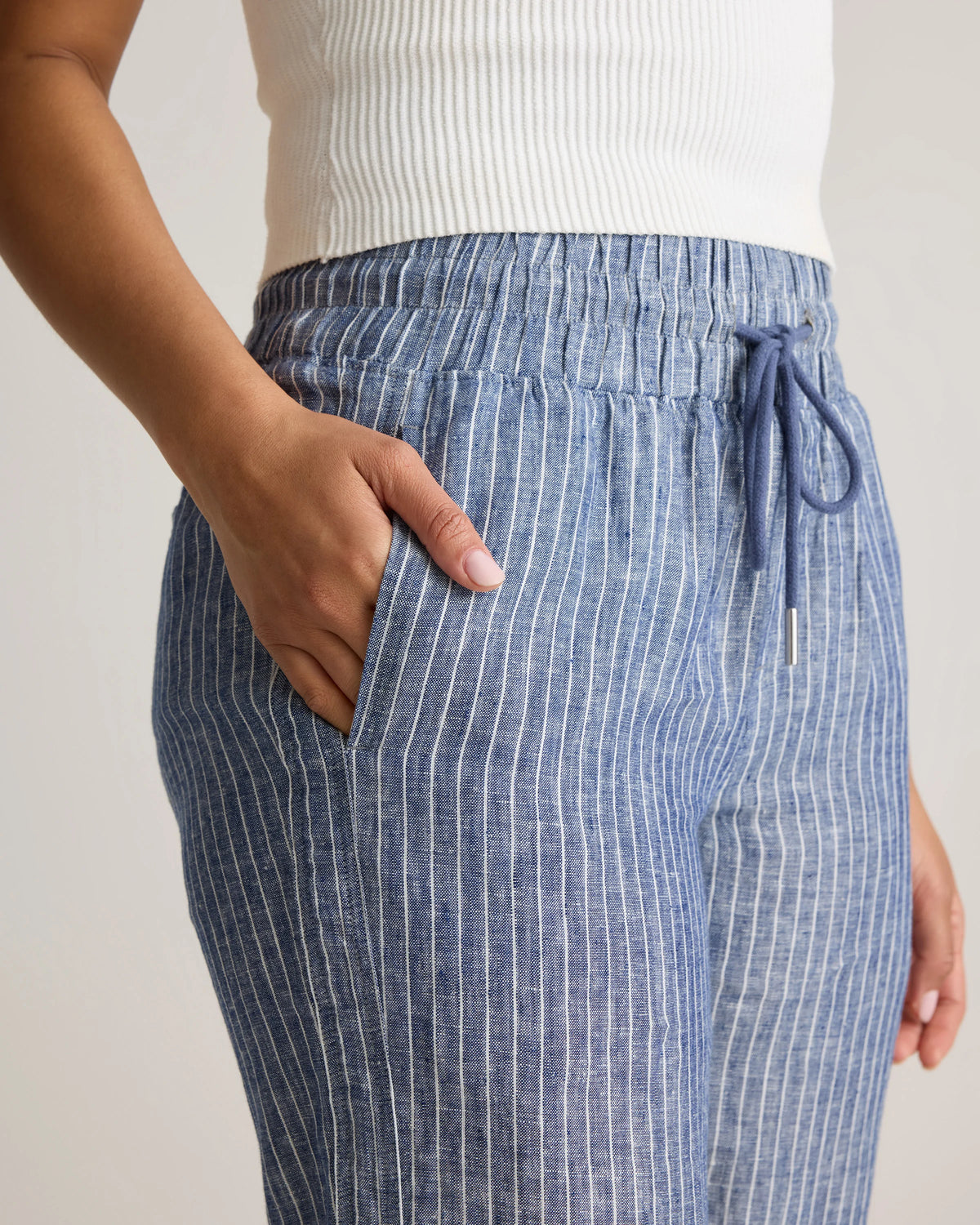 100% European Linen Wide Leg Pants - XS / Bayberry Olive