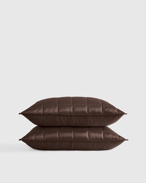 Bamboo Box Quilted Sham Set - Standard / Sage