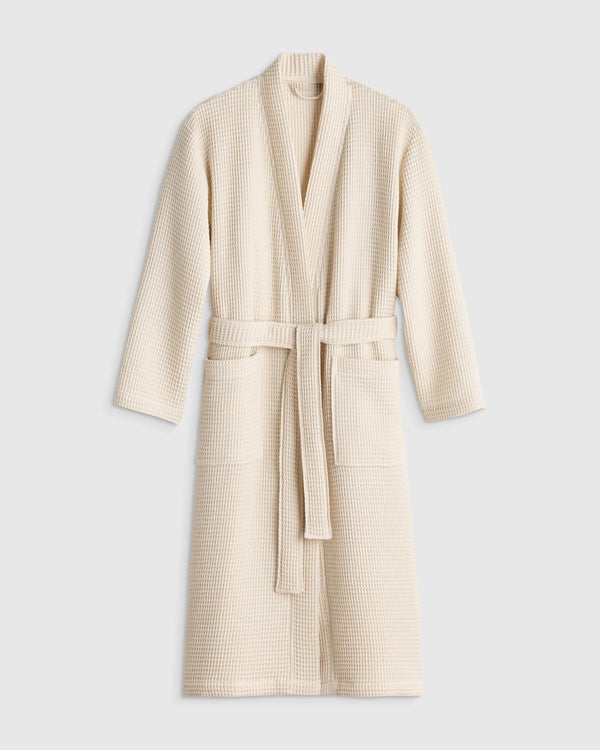 Organic Turkish Waffle Robe - XS / White