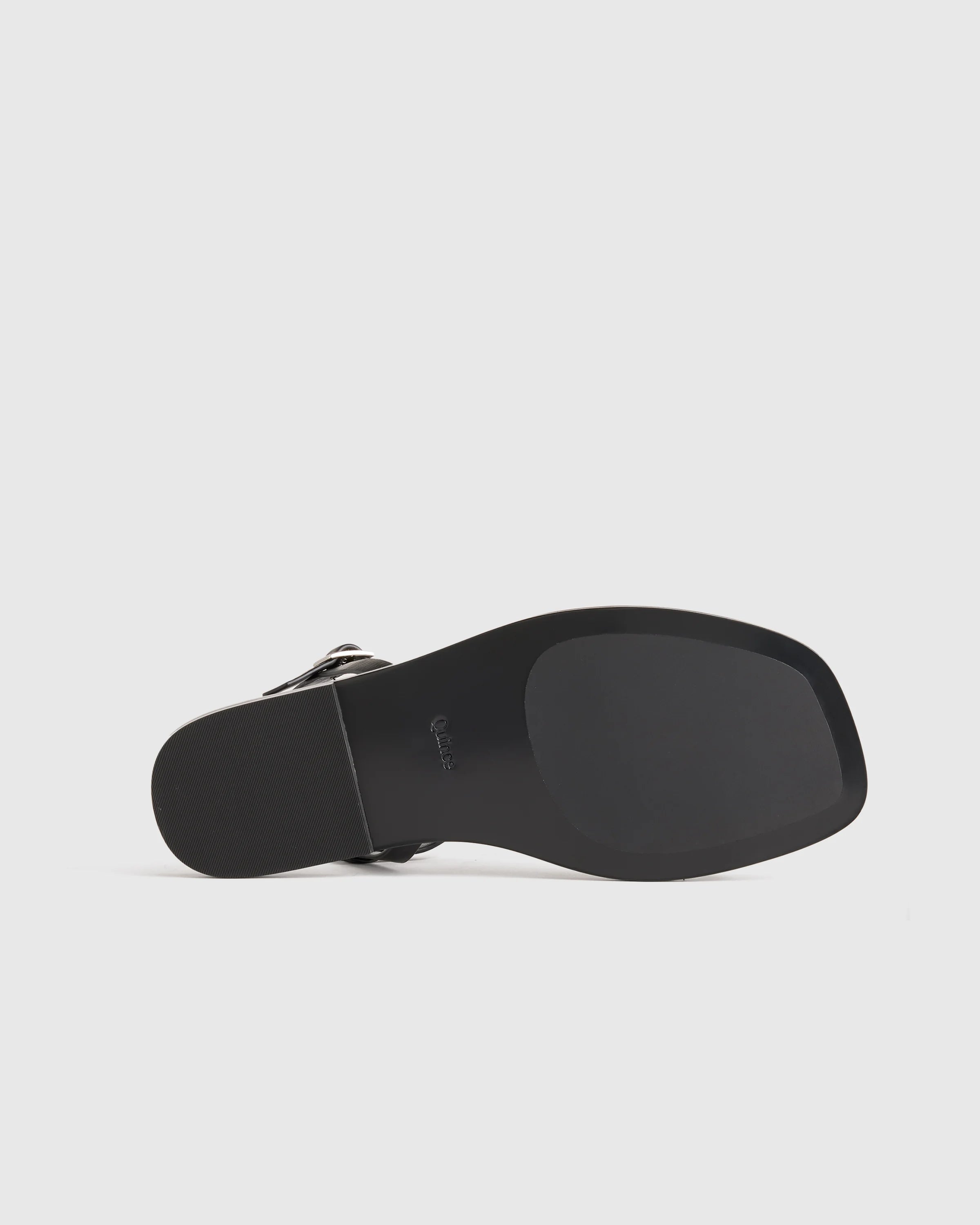 Italian Leather Ankle Strap Flat Sandal - 5 / Black Secondary image