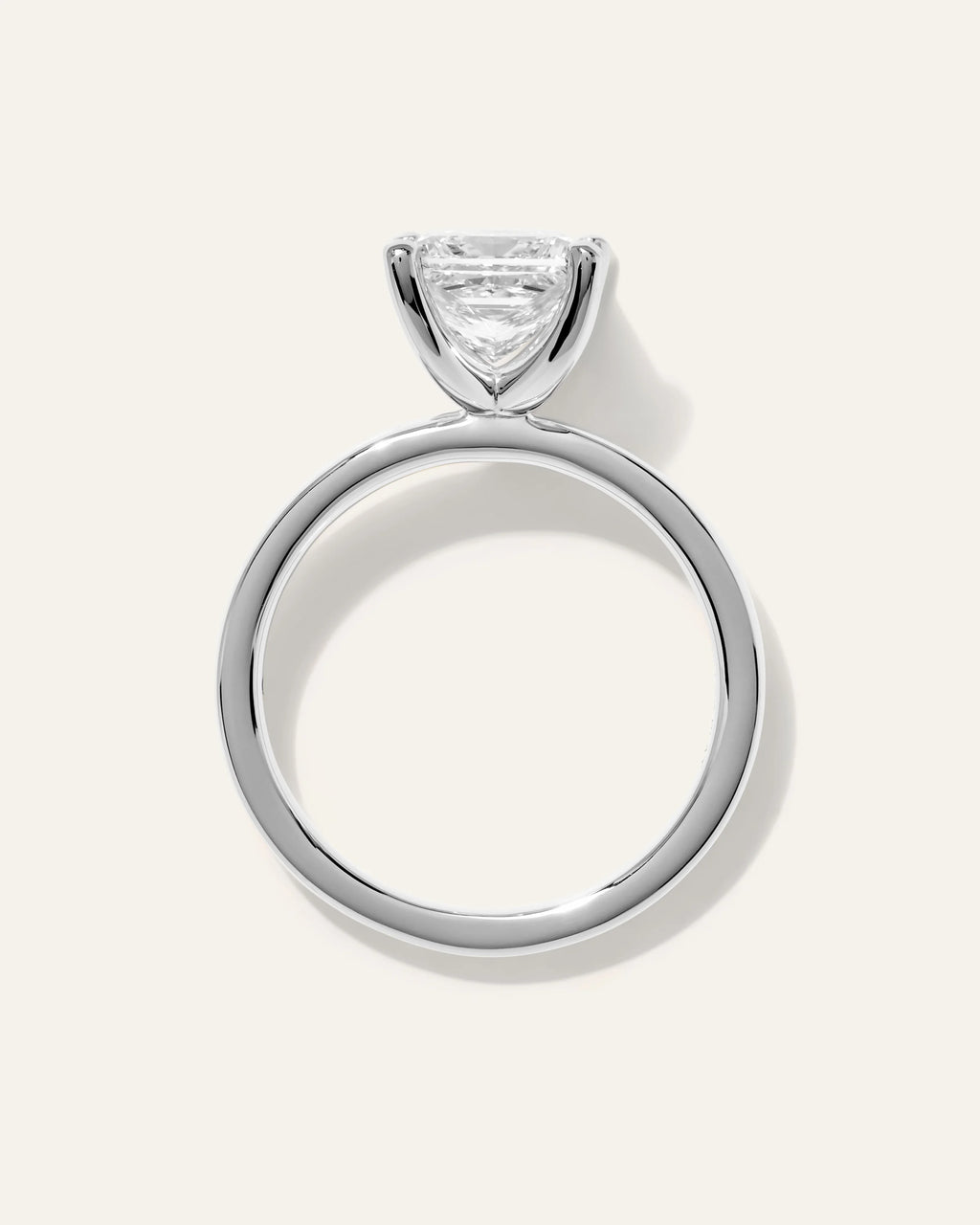 Lab Grown Diamond Princess Comfort Fit Engagement Ring - 2ct - 4 / Yellow Gold