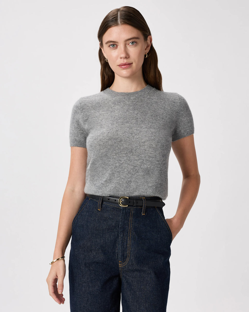 Mongolian Cashmere Tee - XS / Pale Custard Yellow