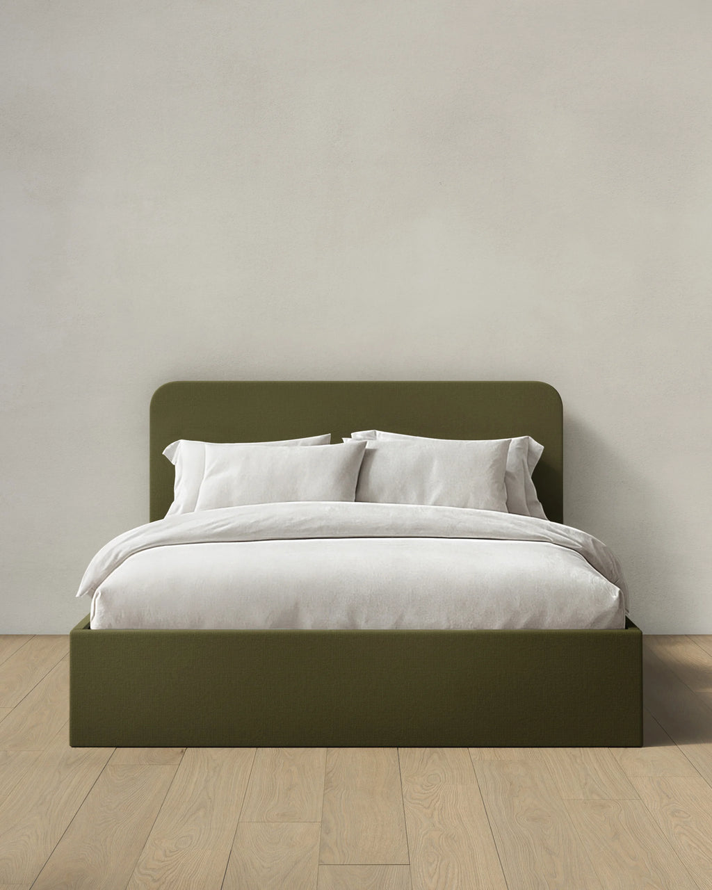 100% Linen Curved Bed - Full / Canvas