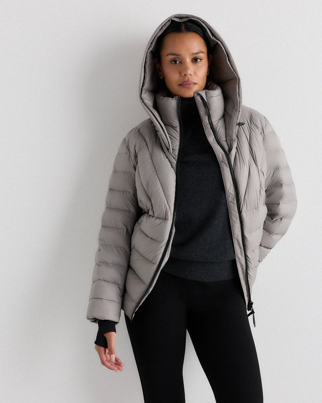 Responsible Down Belted Puffer Coat - XS / Hot Fudge