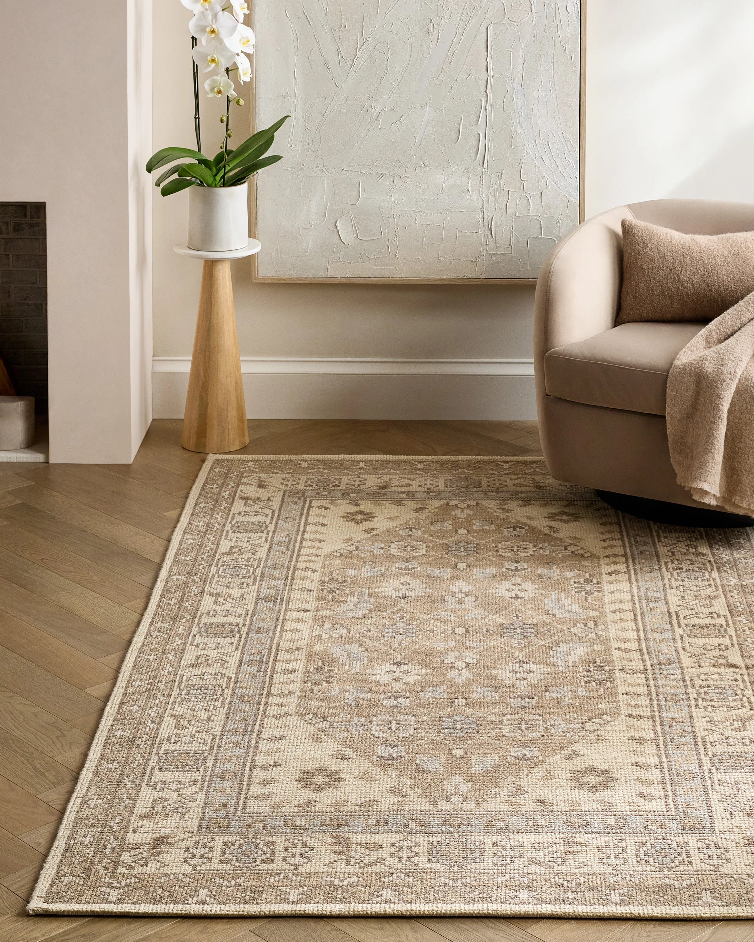 Pierce Hand-Knotted Wool Rug - 5' x 8' / Beige Multi Secondary image