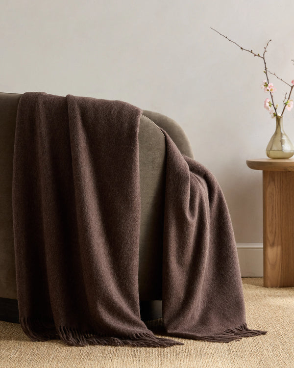Mongolian Cashmere Throw - 50x60 / Heather Grey
