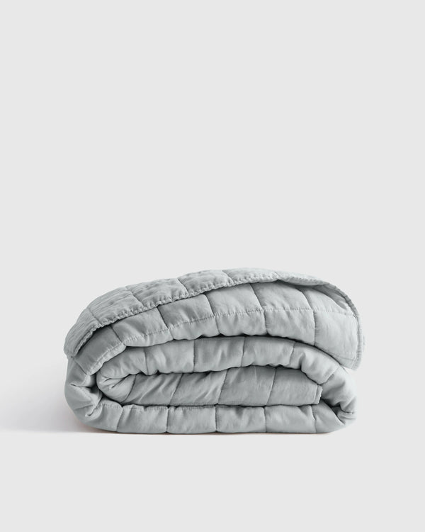 European Linen Box Quilt - Twin / Dusty Mauve