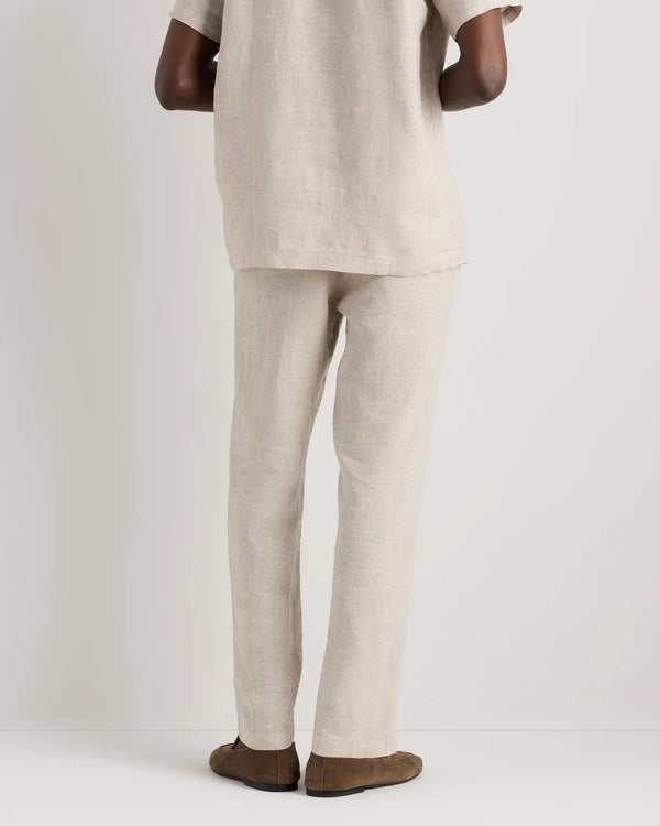 100% European Linen Trousers - 30X30 / Chambray Blue