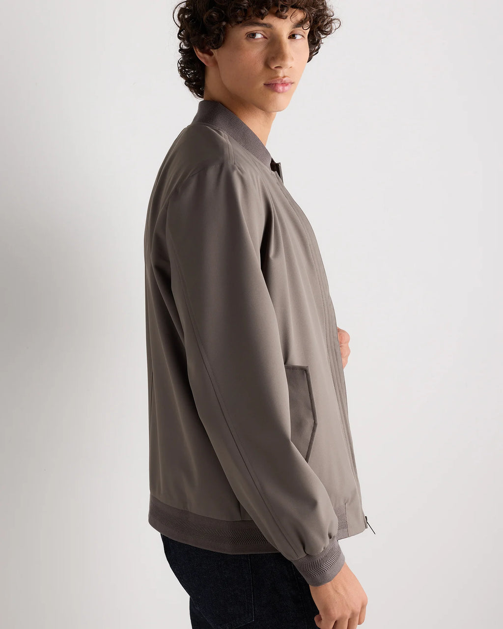 Water-Resistant Flex Bomber Jacket - S / Black