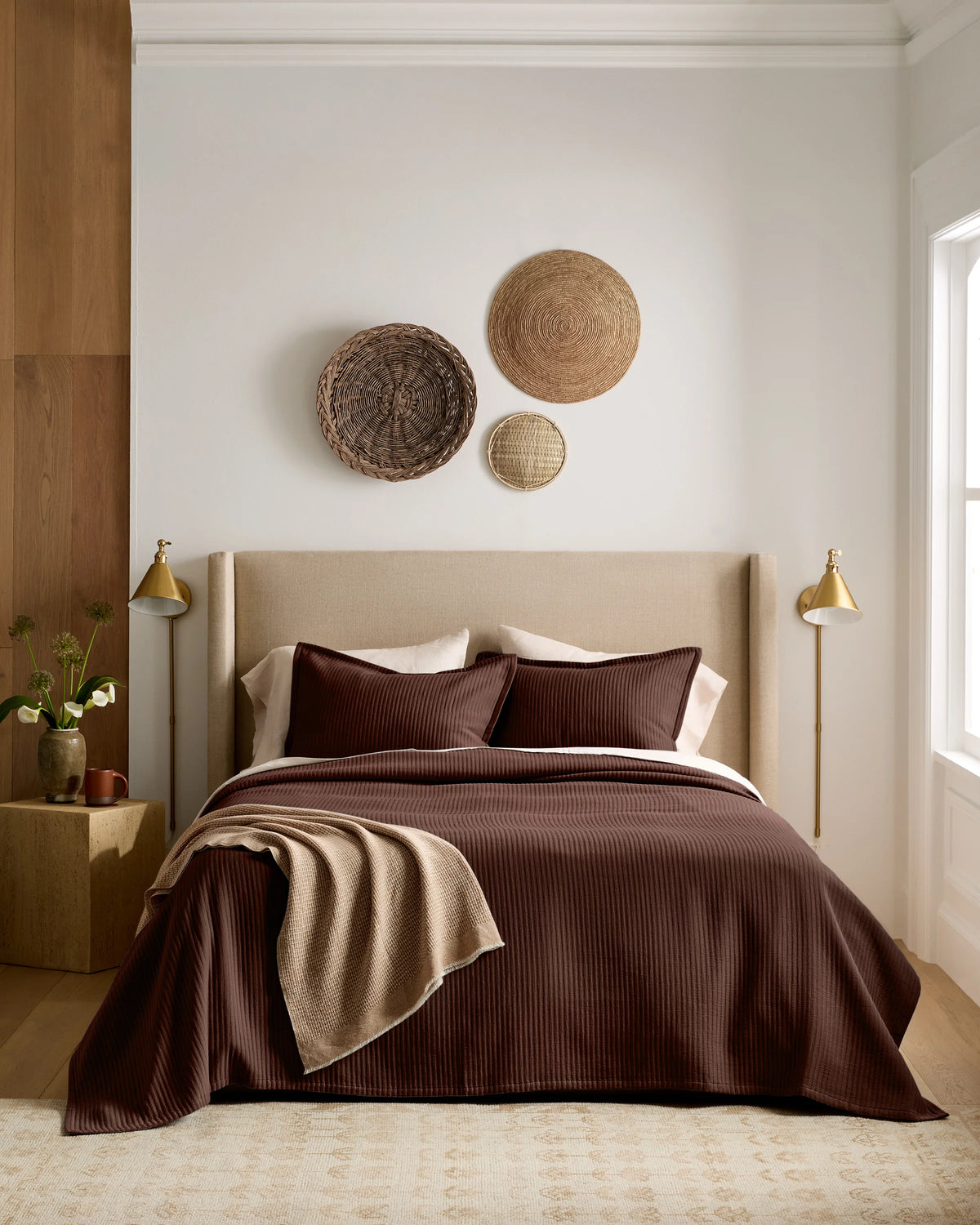 Organic Cotton Matelasse Coverlet - Twin / Dried Sage