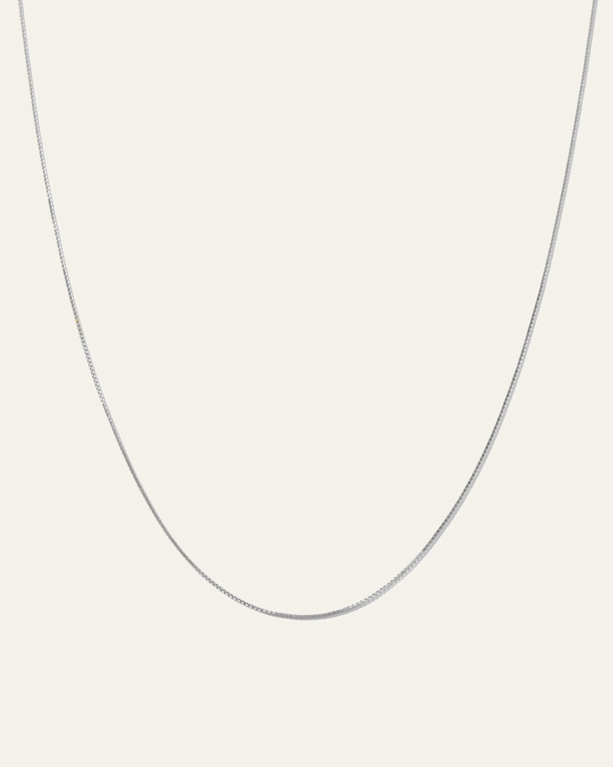 14K Gold Petite Box Chain Necklace - One Size / Yellow Gold