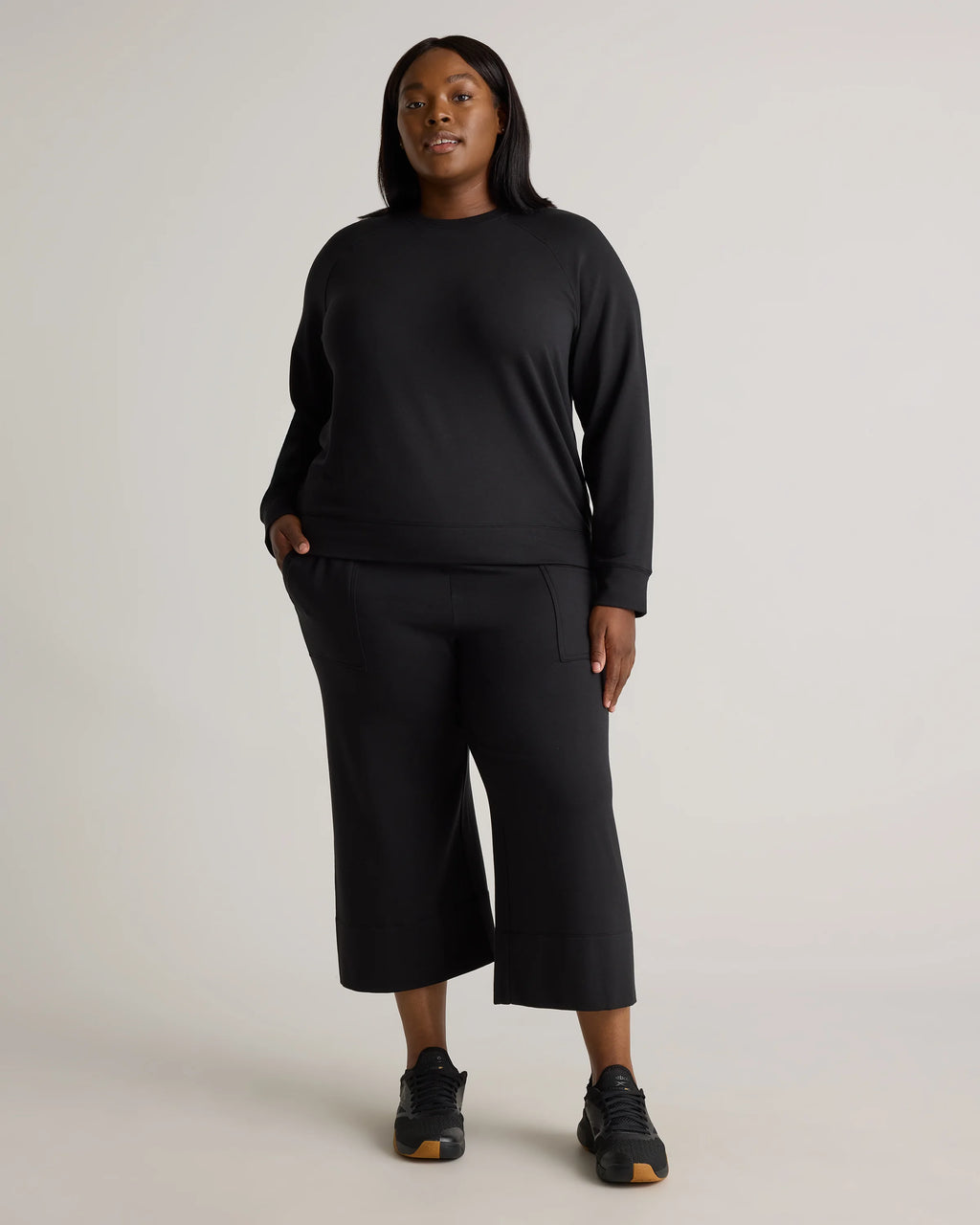 SuperSoft Fleece Crew - 1X / Dried Fig