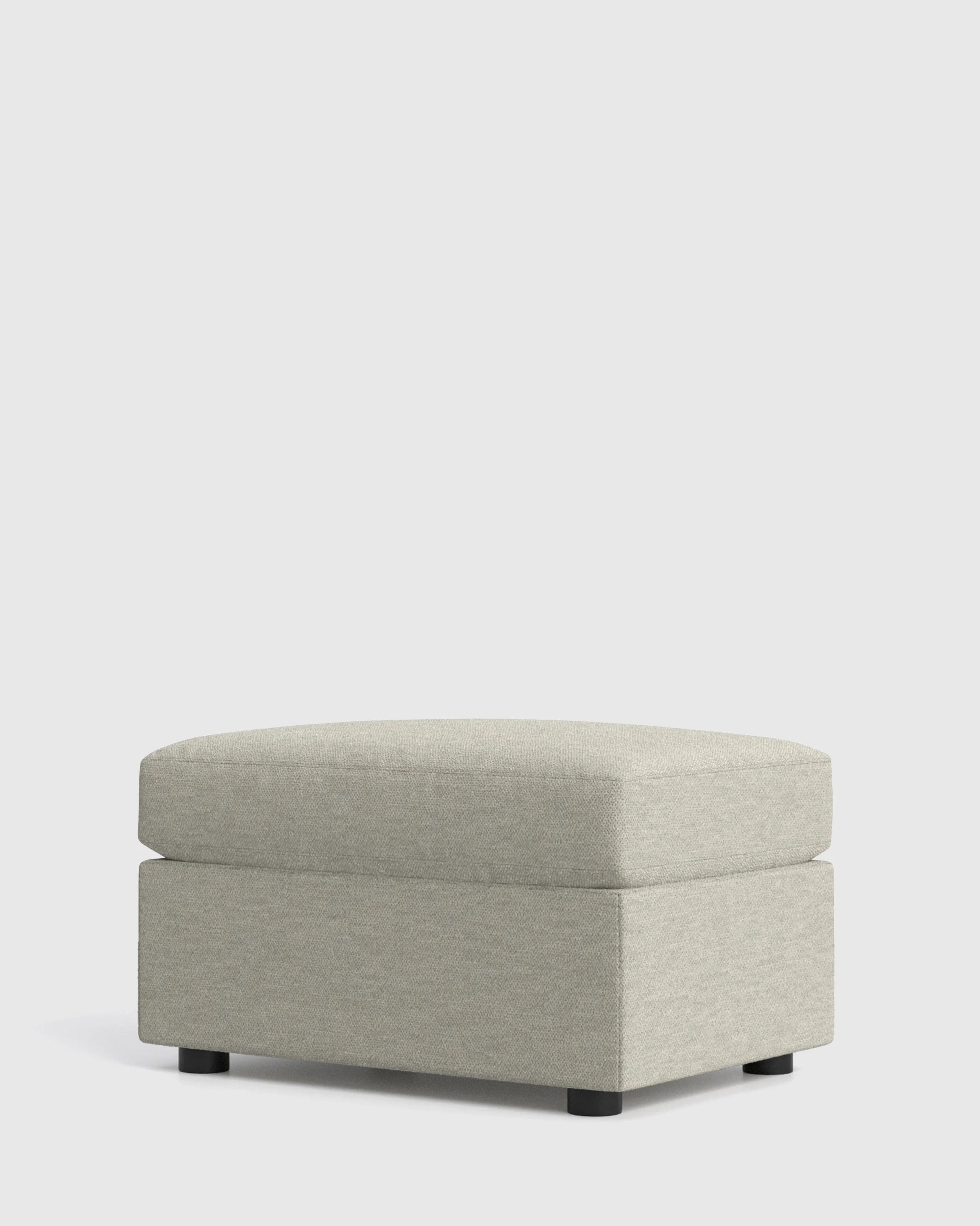 Brennan Ottoman in Performance Basketweave - One Size / Flax Secondary image