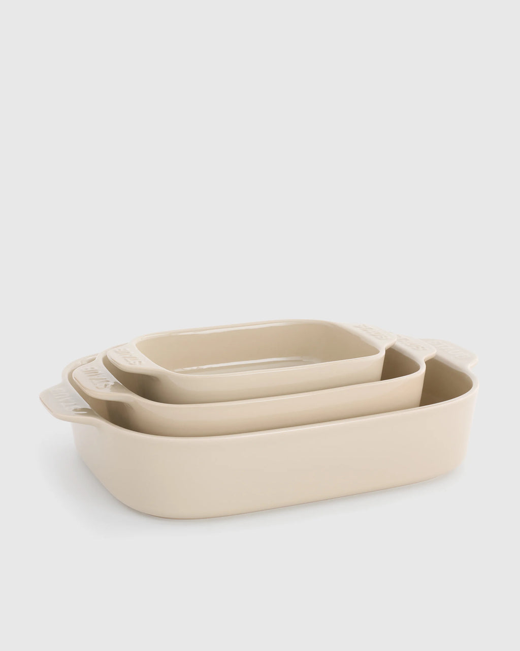 Stoneware Rectangular Baking Dishes, Set of 3 by STAUB - Set of 3 / Dune