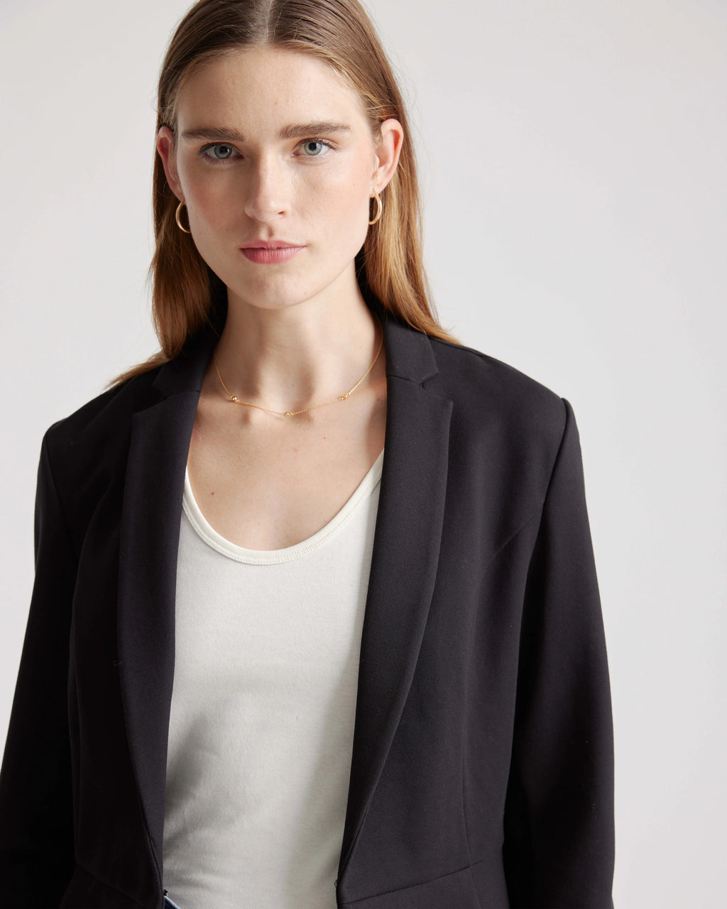 Ultra-Stretch Ponte Blazer - XS / Black