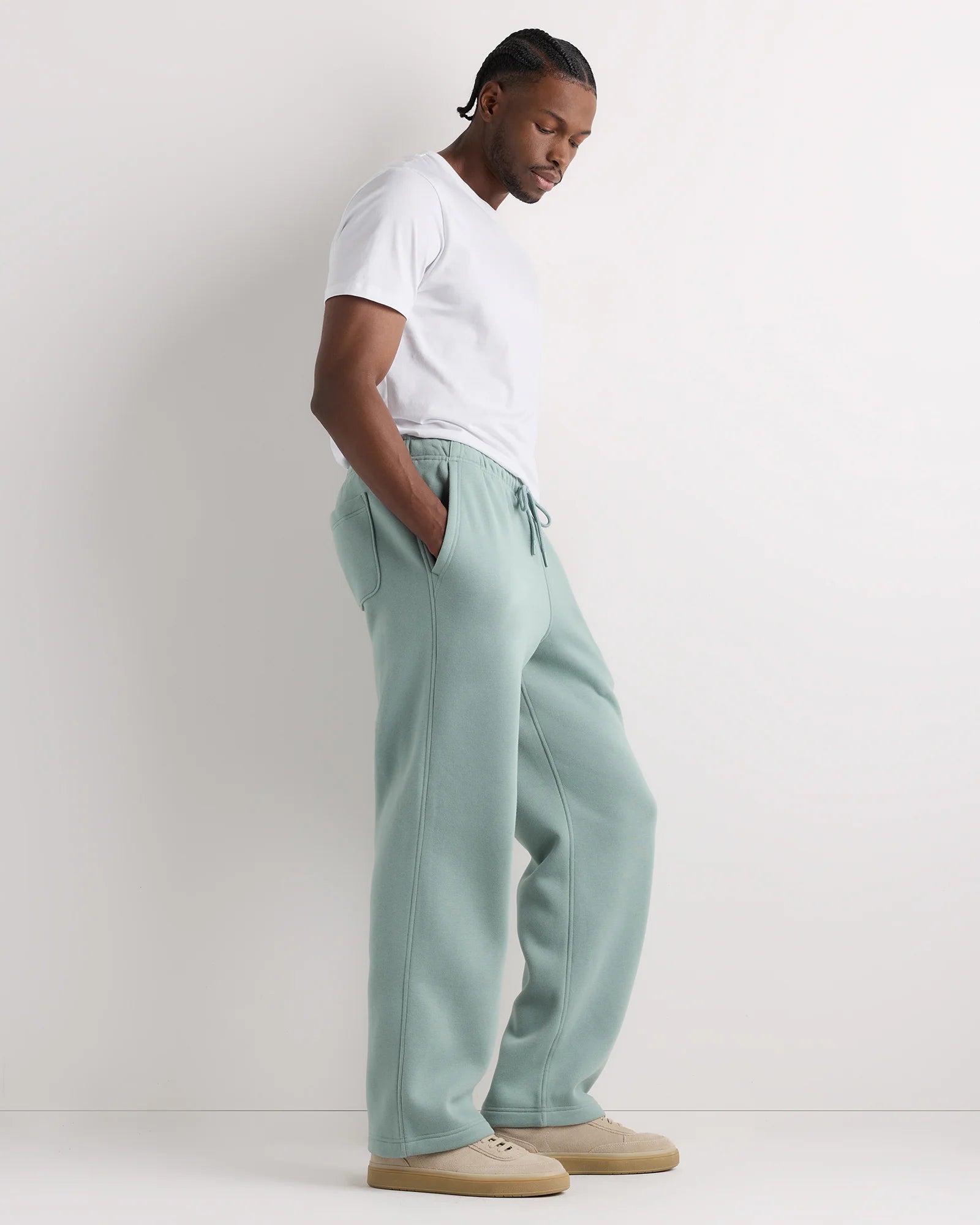Everyday Fleece Straight Leg Sweatpants - XS / Coastal Sage Secondary image