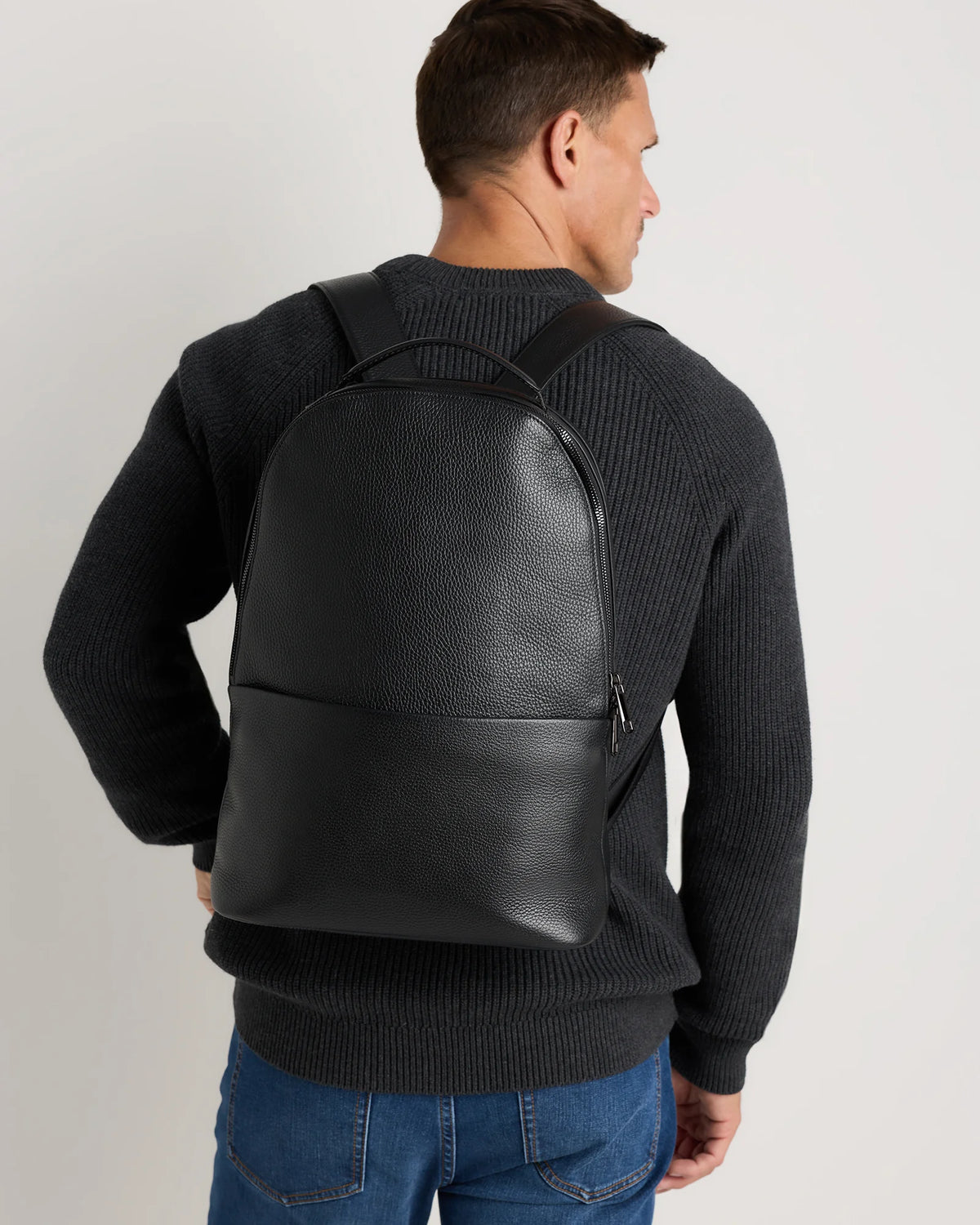 Excursion Italian Leather Laptop Backpack - One Size / Black Main image