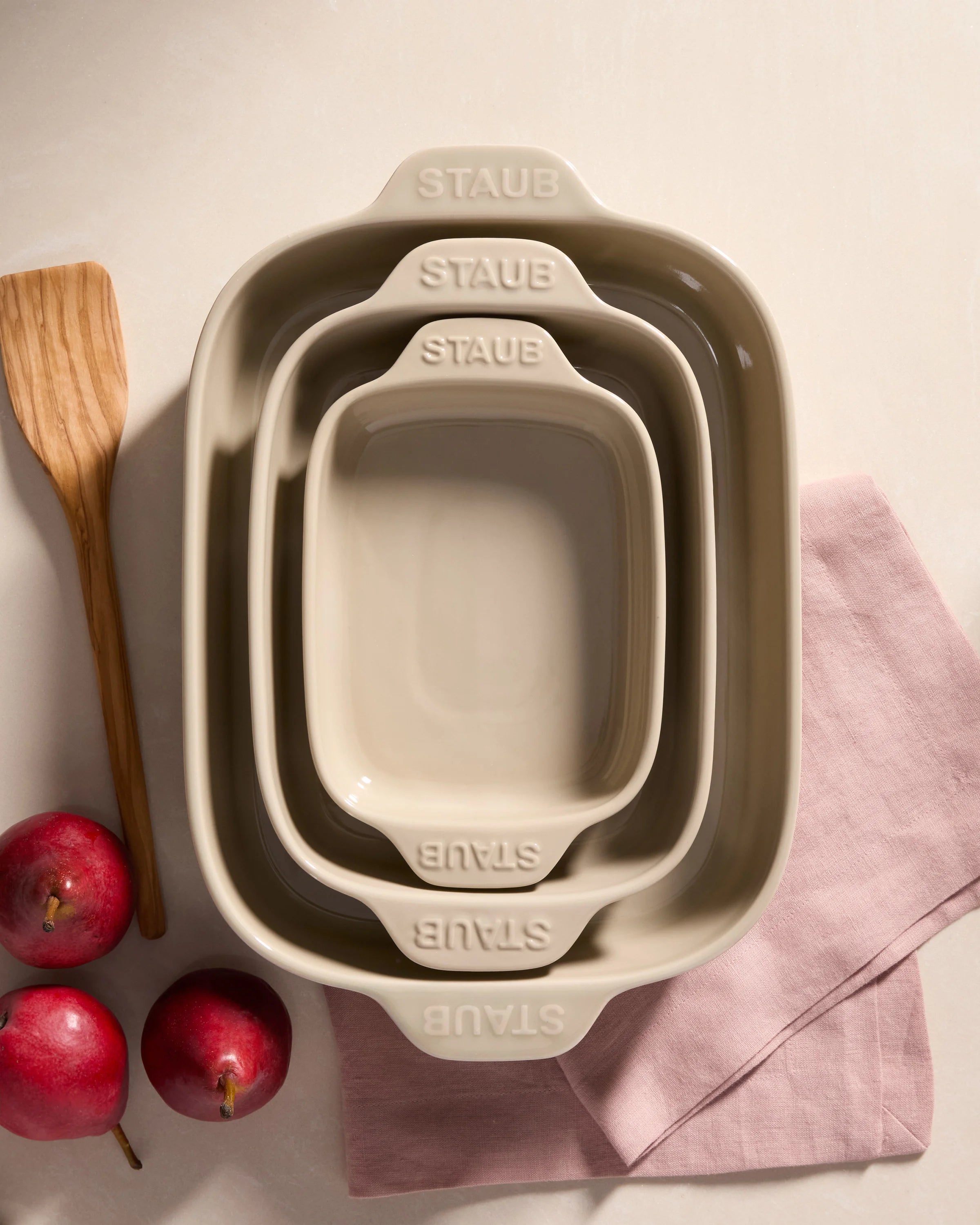 Stoneware Rectangular Baking Dishes, Set of 3 by STAUB - Set of 3 / Dune Secondary image