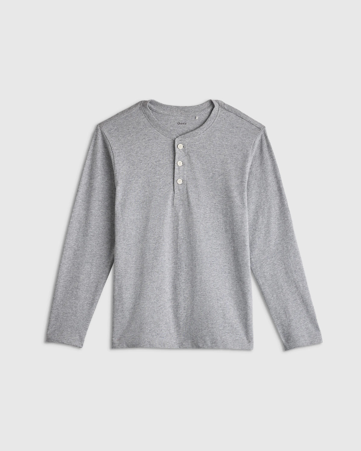 100% Organic Cotton Long Sleeve Henley Tee - 6 / Oatmeal Stripe