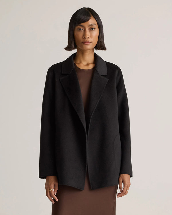 100% Mongolian Cashmere Double-Faced Open Blazer - XS / Camel