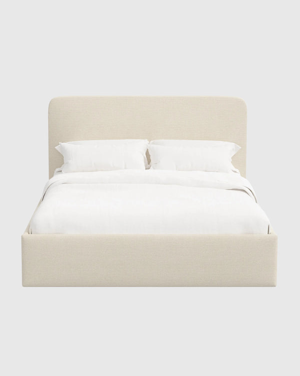 100% Linen Curved Bed - Full / Canvas