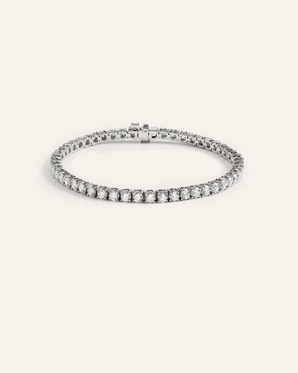 14K Gold Lab Grown Diamond Tennis Bracelet - 7ctw - 6.5" / Yellow Gold