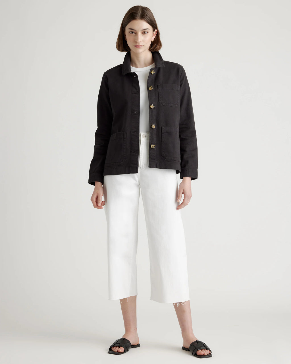 Organic Comfort Stretch Chore Jacket - XS / Vanilla