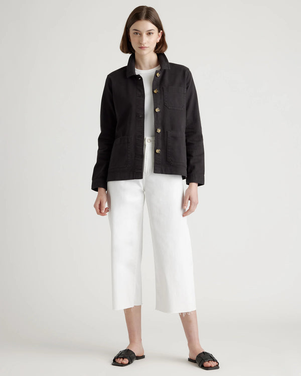Organic Comfort Stretch Chore Jacket - XS / Vanilla