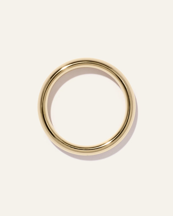 Tungsten Carbide Rounded Band - 7 / 24K Gold Plated