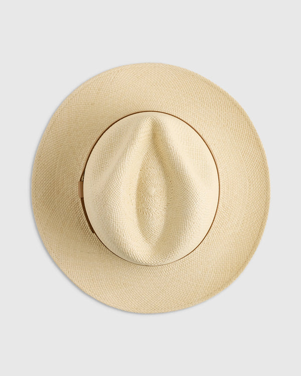 Toquilla Straw Panama Hat - S / Black