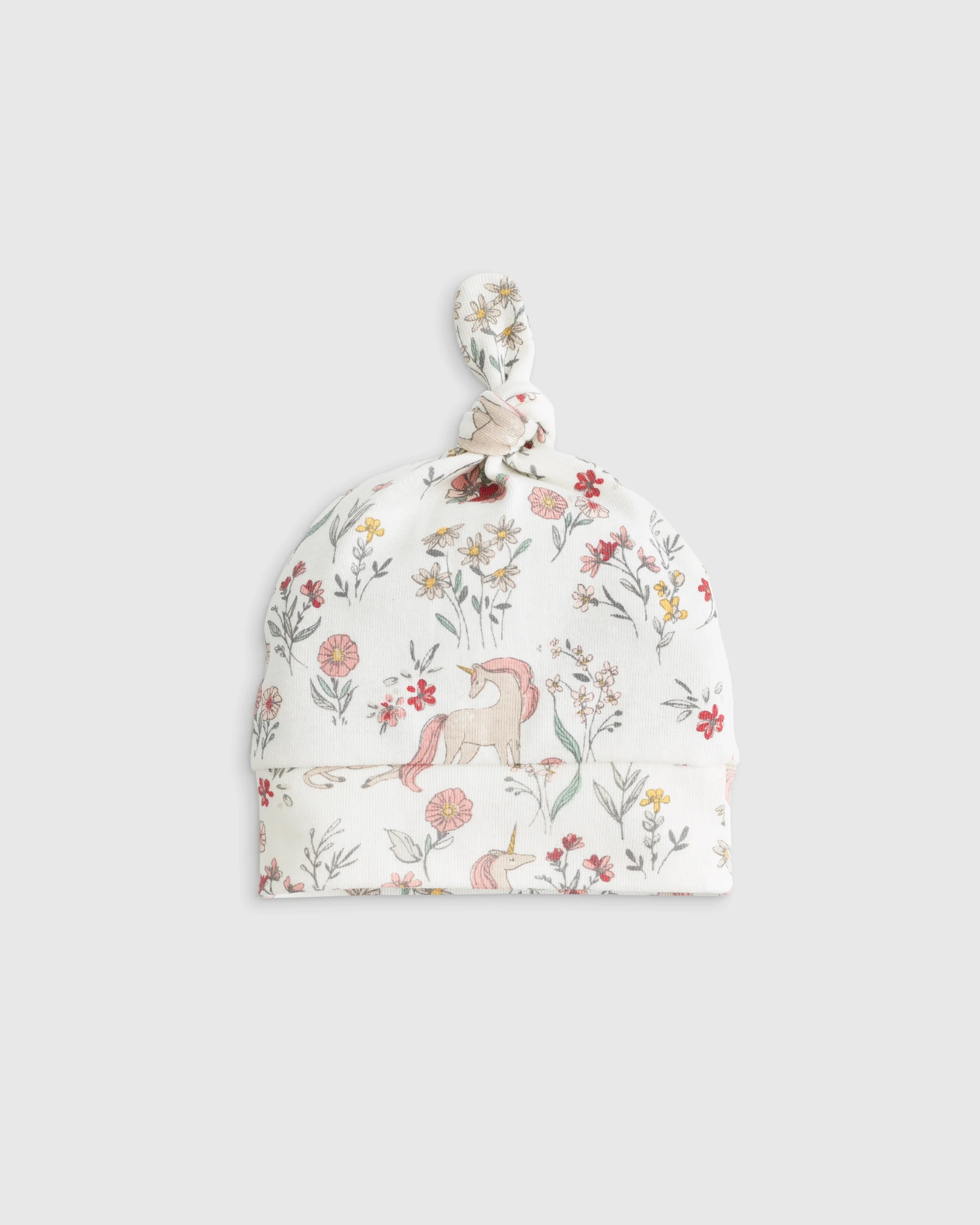 100% Organic Cotton Hat 4-Pack - One Size / Unicorn Floral Secondary image