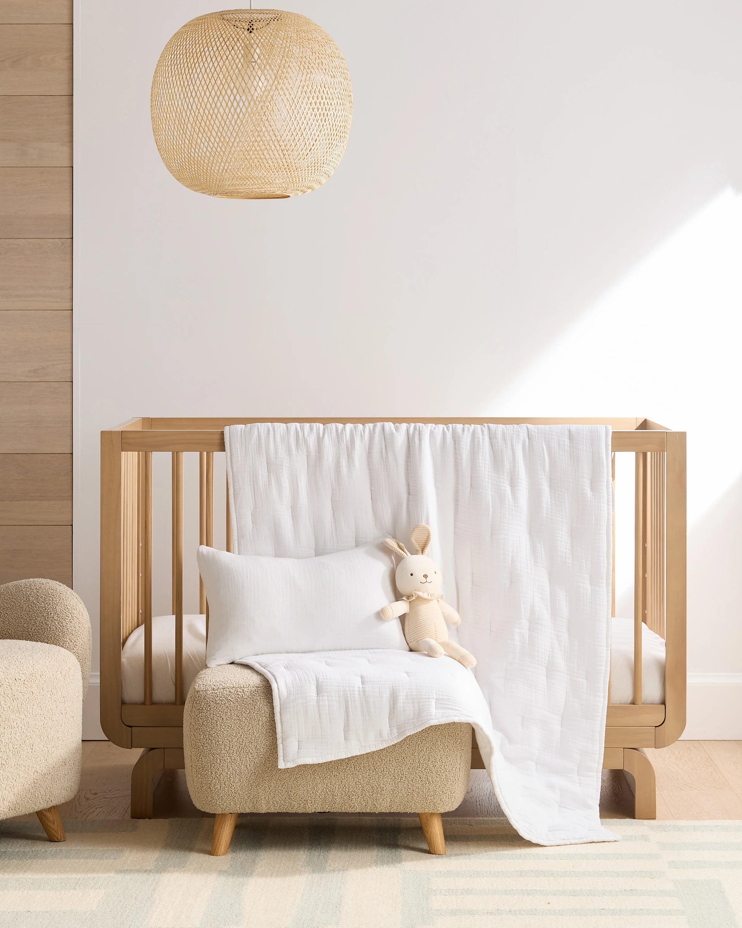 Organic Cotton Gauze Toddler Quilt - One Size / White Secondary image