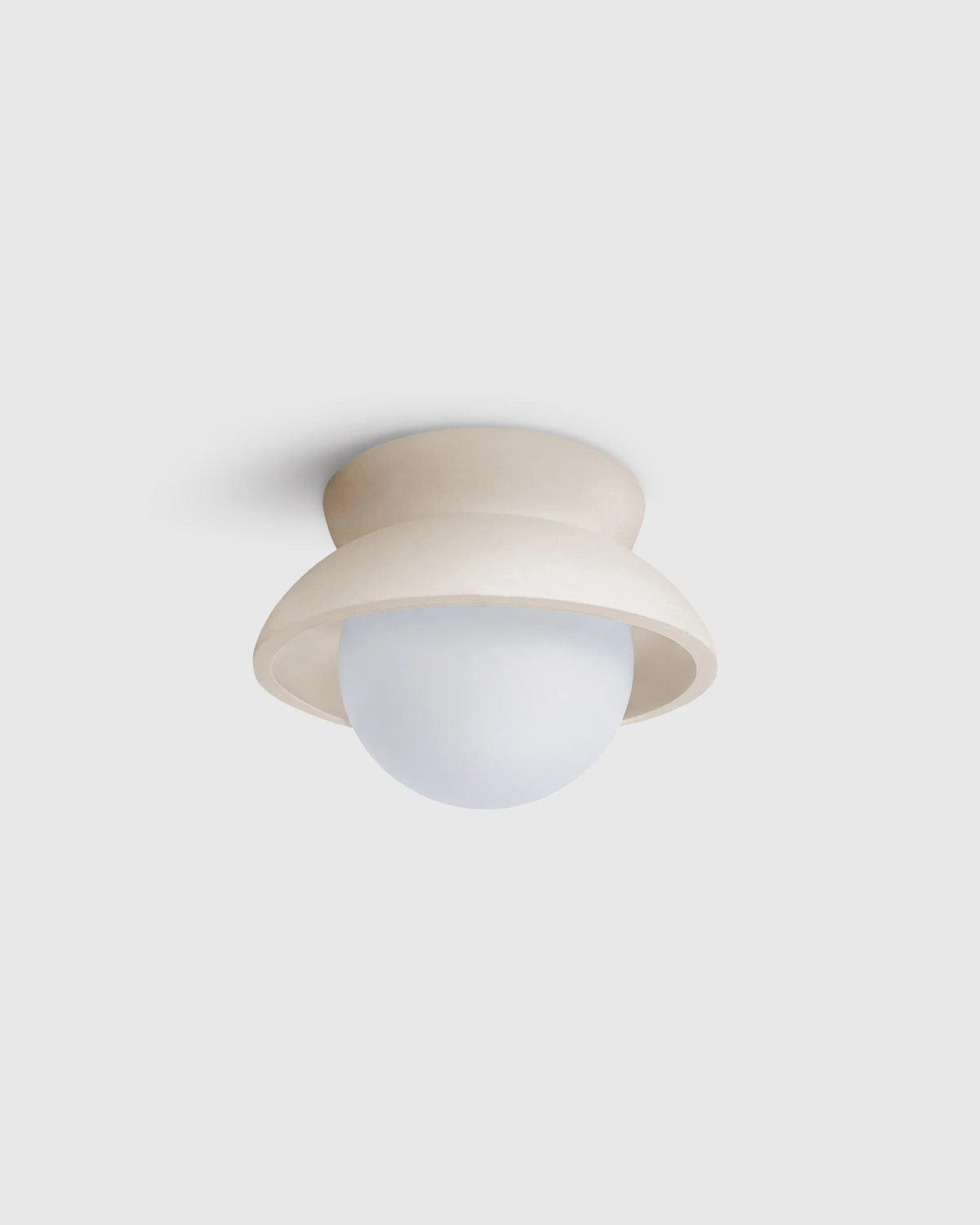 Classic Ceramic and Glass Globe Sconce - 6.25" / Natural Main image