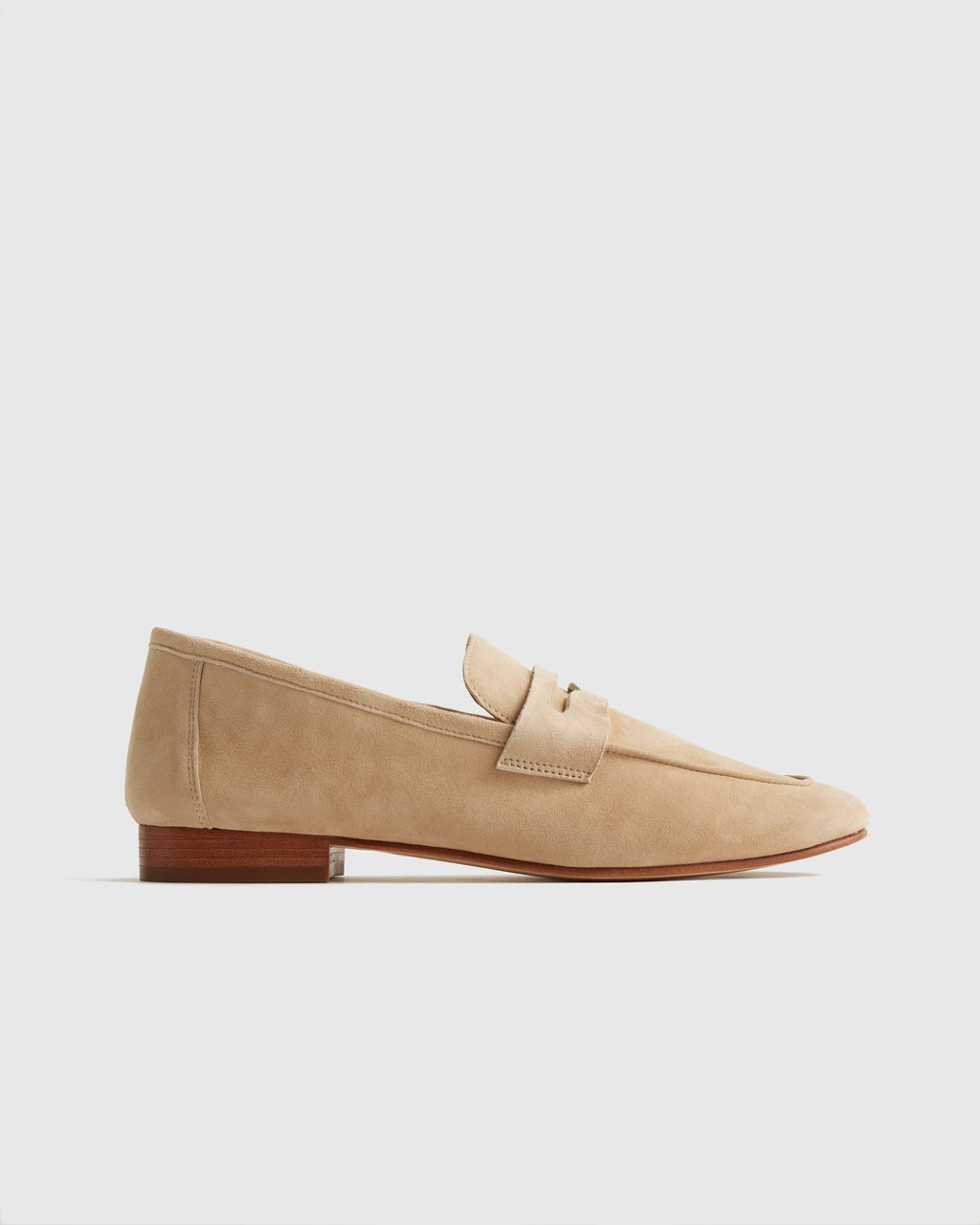 Italian Suede Penny Loafer - 5 / Almond